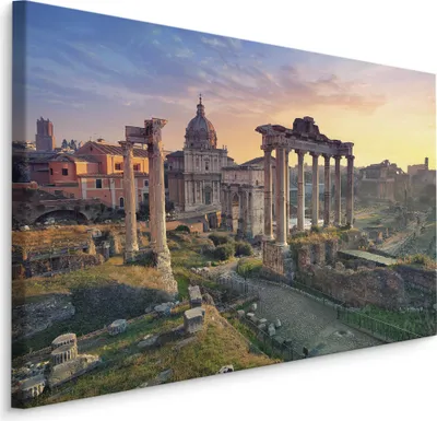 Produktbild von Fabelhafte Canvas LEINWAND BILDER 70x50 cm XXL Kunstdruck Rom Stadt Architektur Sonne