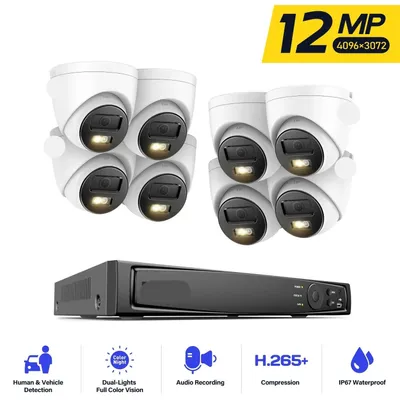 Obrázok produktu pre IP monitorovacia kamera – PoE kamera – IP kamera – Bezpečnostná kamera – 12 megapixelov – 113° uhol záberu