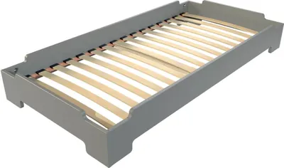 Produktbild von Stapelbett 80x190 - 1 Platz aus Massivholz - Grau