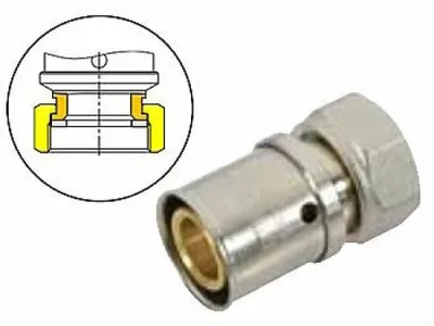 Produktbild von Druckverbinder, Mehrschichtausführung, Durchmesser 20 x 1/2