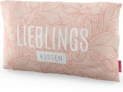 Produktbild von LaVida Kissen "Lieblingskissen - Blüten", Kuschelkissen, Dekokissen