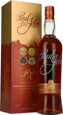 Image de Paul John PX SELECT CASK Indian Single Malt Whisky 48% Vol. 0,7l en boîte cadeau