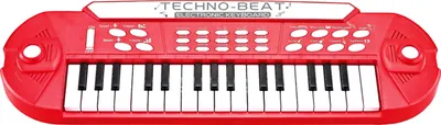 Produktbild von Luna Keyboard m. 32 Tasten elektronisch Tisch-Keyboard rot Kinder Musikinstrument