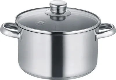 Image de Marmite - Ø 20 cm - inox 18/10 - avec couvercle en verre