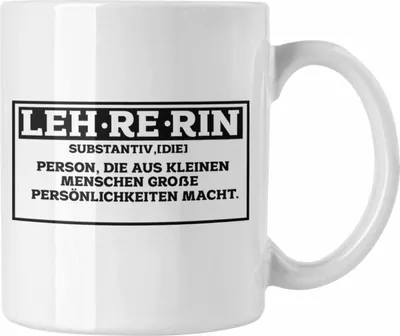 Produktbild von Trendation - Lehrerin Tasse Abschiedsgeschenk für Lehrerinnen Geschenkidee Abschied (Weiß)