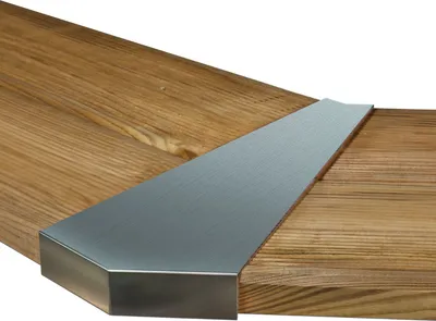 Produktbild von Edelstahl Eckleisten Set für 6-Eck Holzpool