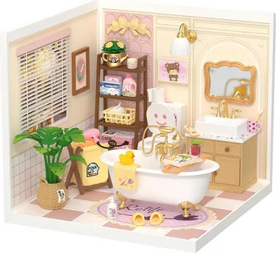 Immagine prodotto di RoboTime Casa in miniatura Bagno per ragazze