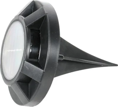 Produktbild von Solar Bodenstrahler zur Beleuchtung von Gehwegen, Aussentreppen etc. Deko-Leuchte mit 3 LEDs, Bodenspieß, An/Aus-Schalter, 6-8 Std. Leuchtdauer, schwarz