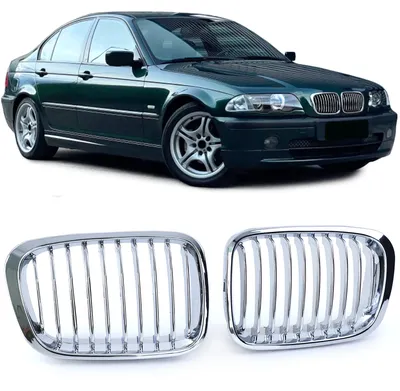 Kühlergrill Grill in CHROM für BMW 3er E46 Limousine Touring 1998-2001 – Produktansicht