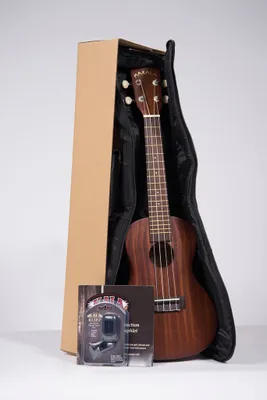 Produktbild von KALA MK C Pack Concert Ukulele, Mahagoni, seidenmatt, 612 mm, inkl. Tasche & Stimmgerät