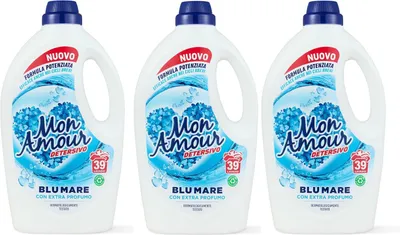 Produktbild von Paglieri Mon Amour Blu Mare Waschmittel - Waschmaschine Flüssigwaschmittel - verbesserte Formel mit zusätzlichem Duft,39 Wäschen 3x 1560ml