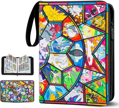 Produktbild von Pokémon Sammelalbum für Pokemon Karten,400 Taschen Sammelkarten Album 50 Seiten Sammelmappe Karten Heft, Hochwertiges Tragbar Wasserdicht