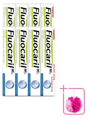 Produktbild von 12 x Fluocaril Bi-Fluoré Zahnpasta mit Fluorid - 75 ml - Sparpackung - 12 Stücke