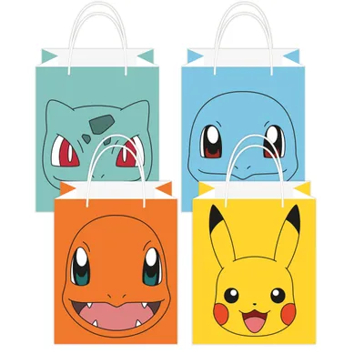 Produktbild von amscan 8 Partytüten Pokémon 2024 Papier 13 x 21,5 cm 8STUECK