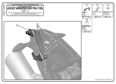 Obrázok produktu pre GIVI 7400KIT Montážny kit pre T681/ TE7400