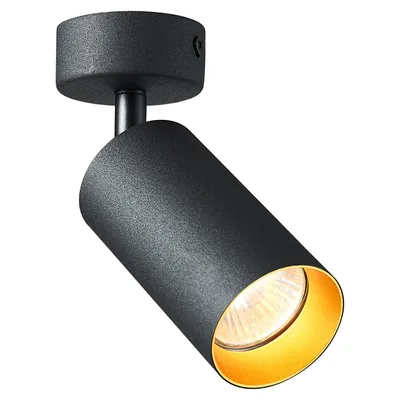 Produktbild von MasterLED Deckenstrahler LED Gold GU10 schwarz matt schwenkbar 1-flammig Aluminium IP20