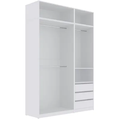 Produktbild von Marmex Möbel Kleiderschrank mit Aufsätzen TRES H/N Weiß 160x246x51 cm