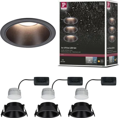 Zdjęcie produktu dla Zestaw 3 lamp wpuszczanych LED Cole firmy Paulmann