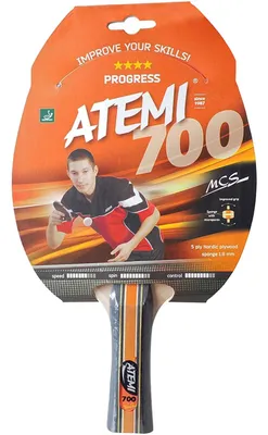 Produktbild von Atemi Tischtennisschläger 700 konkav 4 Sterne ITTF Multicolor