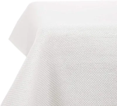 Produktbild von Famanu Tischdecke Wasserabweisend Abnehmbar - Weiß 140x240cm