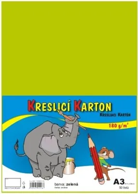 Image de Carton à dessin A3, 180 g, vert, 50 pièces