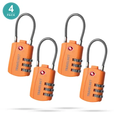 Immagine prodotto di Travelnet Lucchetto da viaggio TSA con combinazione Set da 4