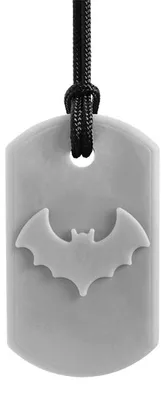 Image de Ark Therapeutics Kaukkette : Jouet sensoriel en forme de chauve-souris, collier à mâcher pour les personnes ayant des besoins sensoriels et qui ont besoin de mordiller.