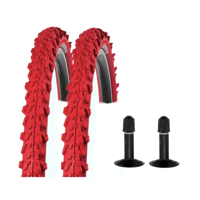 Produktbild von 2 Stück Kenda MTB Reifen rot 24x1.95 (50-507) mit 2 x AV 24 Schläuche