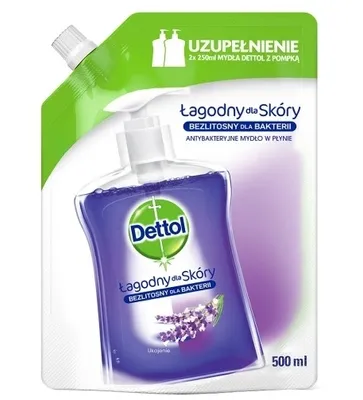 Obrázek produktu pro Dettol 3028717, Kůže, Mýdlo pro doplnění dávkovače, Antibakteriální, Zklidňující, 500 ml, 1 kusů