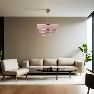 Immagine prodotto di Opviq, Couper - Powder, oro, lampadario, polvere, cotone, 40 x 40 x 72 cm