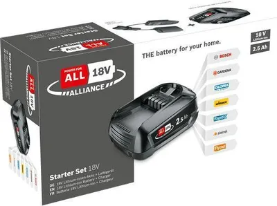 Immagine prodotto di BOSCH Home & Garden 1600A02625 BOSCH Home & Garden Werkzeugakkus mit Ladegerät Starter-Set 18V Alliance Li-Ion 1x 2,5 Ah
