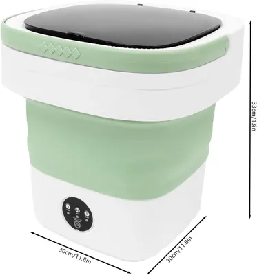 Obrázek produktu pro Mini pračka – skládací pračka pro kempování – s odstřeďovací funkcí – 36 W – 12 litrů – ABS – zelená