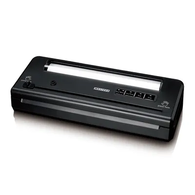 Immagine prodotto di Melissa 16310235 - Macchina per il confezionamento sottovuoto - con supporto integrato per la bobina e coltello da taglio - colore nero