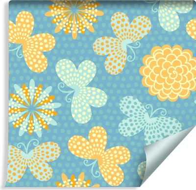 Produktbild von 10m VLIES TAPETE Rolle Kinderzimmer Blumen Schmetterlinge Kugel Natur XXL