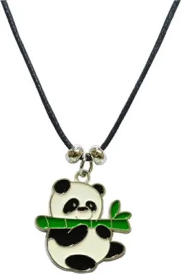 Produktbild von Kette Pandabär, Tier Emaille Anhänger Modeschmuck Ketten emailliert Schmuck Panda