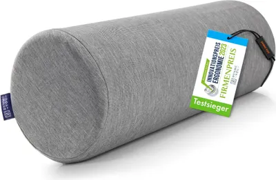 Nackenrolle mit Bezug - Kissenrolle - VERGLEICHSSIEGER  - [MIT PHYSIOTHERAPEUTEN ENTWICKELT] Kissenrolle mit Physiotherapeuten Entwickelt - Knierolle Lagerungsrolle, Neck Pillow, Nackenrolle