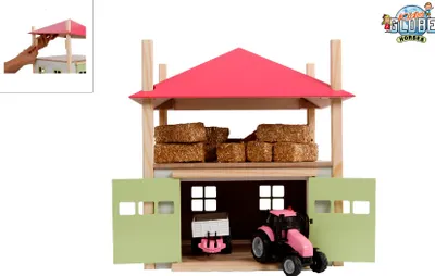 Obrázok produktu pre KIDS GLOBE Senník 2v1 1:32 DREVENÁ STAVEBNICA 610085