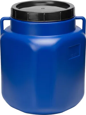 Produktbild von Garronda 30L Plastikfass BPA-freies quadratisches Fass und Behälter mit Deckel GD-0088, Blau