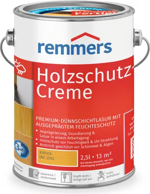 Produktbild von Remmers Holzschutz-Creme 3in1 kiefer (RC-270) 2,5 l, Holzlasur aussen