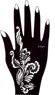 Produktbild von Henna Tattoo Schablone für die Rechte Hand
