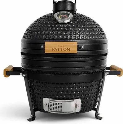 Produktbild von PATTON Kamado Grill Holzkohlegrill "CLASSIC", Grill Ø34cm, Mattschwarz