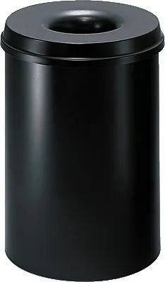 Produktbild von VEPA -Mülleimer - Papierbehälter+Flamme Dover Vepabins 15L RND 26 cm Schwarz | 1 Stück