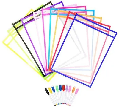 Immagine prodotto di Portadocumenti trasparente - Adatto per l'ufficio e la scuola - 35,5 x 25,5 cm - 10 pezzi