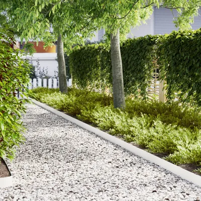 Obrázek produktu pro vidaXL Trávníková obruba, 30 ks, bílá, 100 x 0,05 x 15 cm