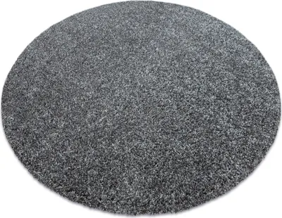 Produktbild von Moderner Waschteppich ILDO 71181070 Kreis Anthrazit grau Grau rund 160 cm