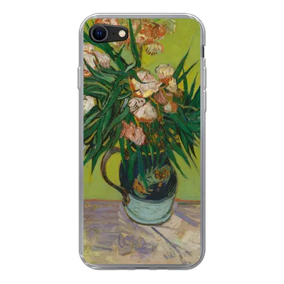 Produktbild von MuchoWow® Handyhülle Schutzhülle Hülle für iPhone SE 2020 Der Oleander - Vincent van Gogh Silikon Softcase Handy Hülle - Kartenbesitzer