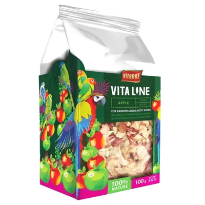 Produktbild von Vitapol VITALINE - Apfel für alle Papageien 100g