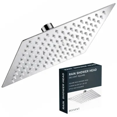 Produktbild von DELVANT SQUARE REGENBRAUSE QUADRATISCH 30CM x 30CM CHROM
