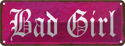 Produktbild von vianmo Blechschild 10x27 cm Bad Girl Männer Frauen