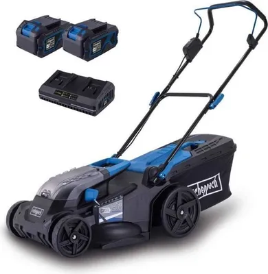 Zdjęcie produktu dla Kosiarka akumulatorowa Scheppach BC-MP430-X, SET XL2, szerokość koszenia 43 cm, 20V IXES, z akumulatorem i ładowarką